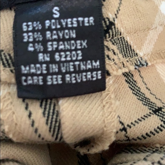 High-Waist Plaid Straight-Cut Pants - Picture 6 of 7